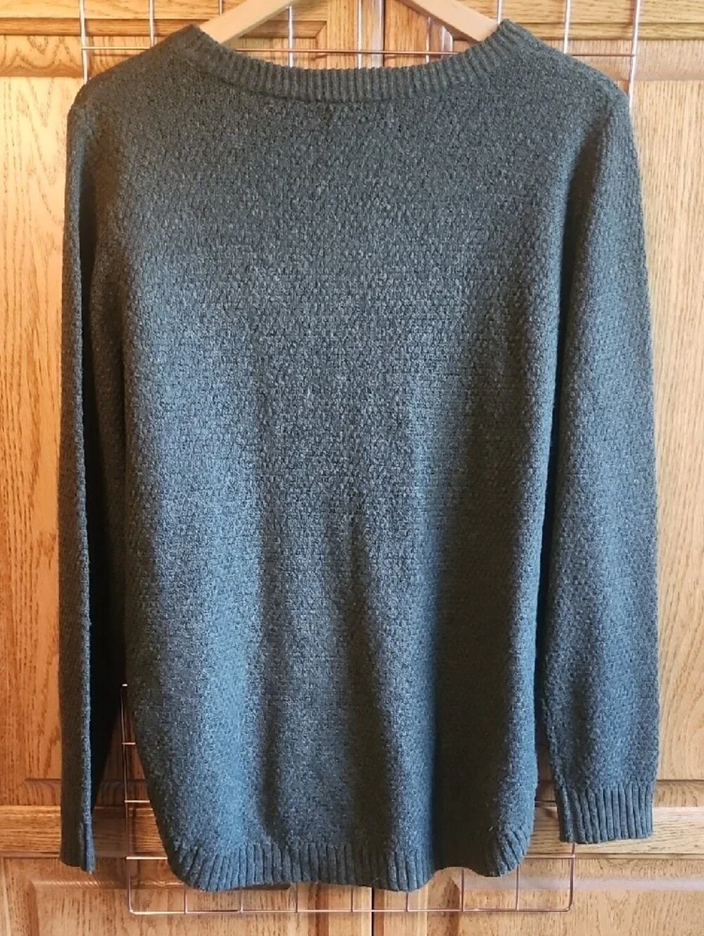 Olive Green Crewneck Sweater, Size XL - Picture 9 of 9